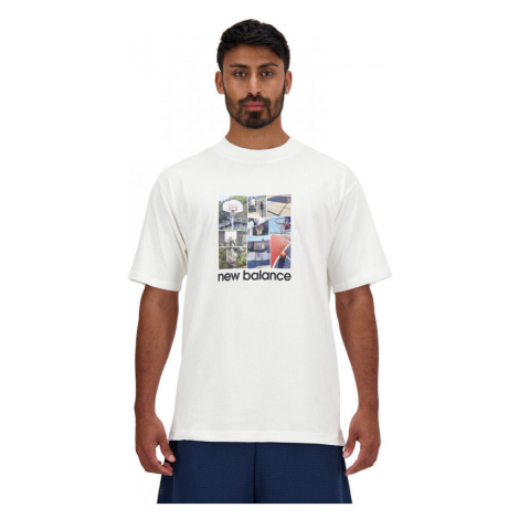 New Balance  Hoops graphic t-shirt  Tričká a polokošele Biela