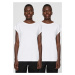 Women's T-shirt with extended shoulder 2-Pack white+white