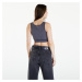 Calvin Klein Jeans Label Washed Rib Crop Top Washed Black