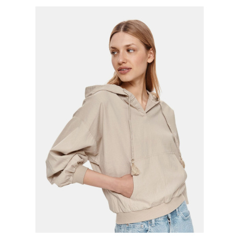 Beige hooded sweatshirt TOP SECRET - Women