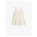 Koton Straps Midi Dress Layered with Glitter Lined Cotton