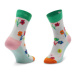 Happy Socks Vysoké detské ponožky KBOU01-1300 Biela
