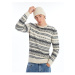 LC Waikiki Crew Neck Long Sleeve Patterned Men's Knitwear Sweater