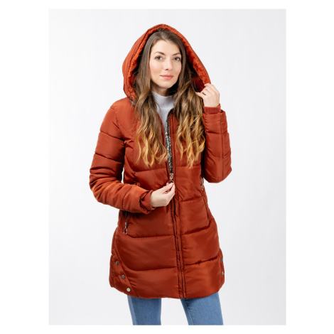 Women's quilted jacket GLANO - orange