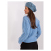 Off-blue, monochrome women's beret