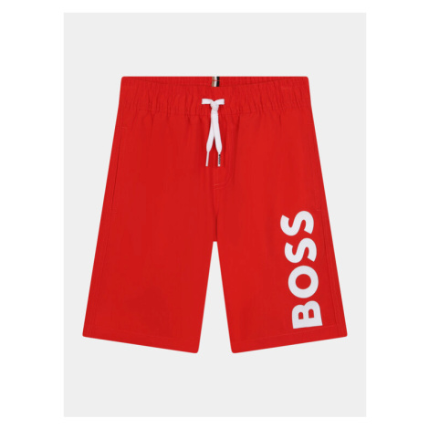 Boss Plavecké šortky J50662 M Červená Regular Fit Hugo Boss
