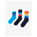 Sada troch párov farebných pánskych vzorovaných ponožiek Ombre Clothing V1 U242