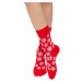 Červené vzorované ponožky Red Snowflake