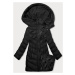 Čierna dámska zimná bunda s kapucňou (5M3155-392)