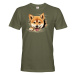 Pánské tričko s potlačou Šiba inu  - tričko pre milovníkov psov