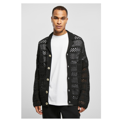 Crochet Cardigan Black Urban Classics