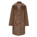 Kožušinový kabát v hebkej kvalite Paola Hnedá
