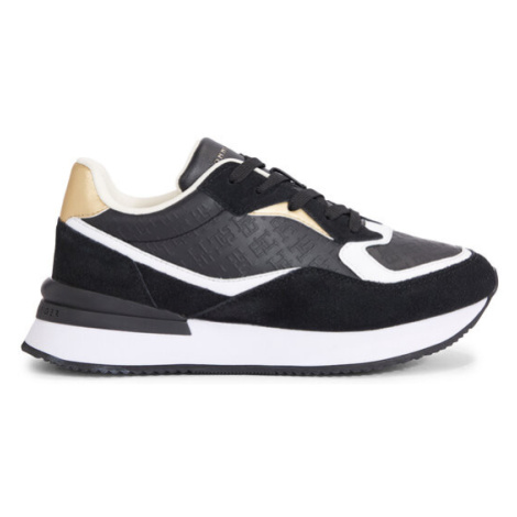 Tommy Hilfiger Sneakersy Lux Monogram Runner FW0FW07816 Čierna