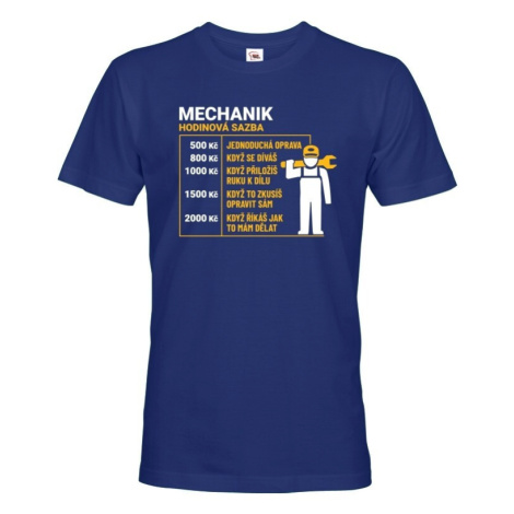 Pánske tričko pre mechanikov - hodinová sadzba