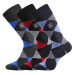 Lonka Dikarus Pánske trendy ponožky - 3 páry BM000000727600100332 káro / mix B