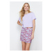 Trendyol Purple Flower Patterned Mini Length Woven Skirt