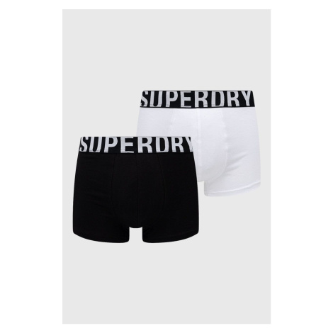 Boxerky Superdry (2-pack) biela farba