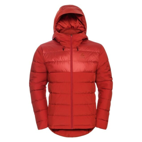 Odlo SEVERINN-THERMIC HOODED INSULATED JACKET Pánska páperová bunda, červená, veľkosť
