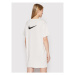 Nike Každodenné šaty Sportswear Swoosh DM6191 Béžová Oversize