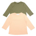 Trendyol Khaki-Beige 2-Pack Boy Child Basic Knitted T-Shirt