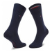 Tommy Hilfiger Súprava 2 párov vysokých pánskych ponožiek 100001496 Tmavomodrá