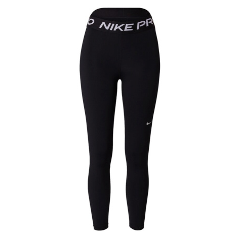 NIKE Športové nohavice 'NP 365'  čierna / biela / šedobiela