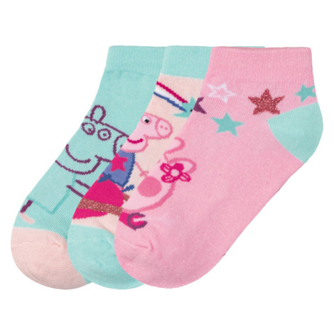 Detské ponožky, 3 páry (Prasiatko Peppa)