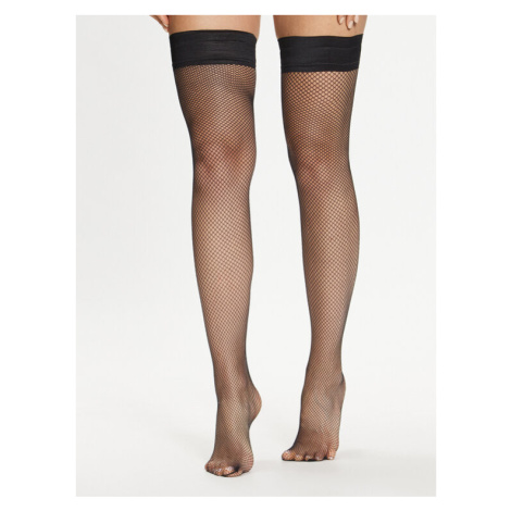 Bluebella Pančuchy Fishnet 41454-BK Čierna