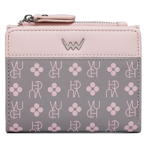 Šedo-ružová dámska vzorovaná peňaženka VUCH Marva Mini Grey