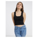 Black Women's Knitted Crop Top with Noisy May Haisley Wool - Women