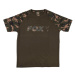 Fox tričko camo khaki chest print t-shirt