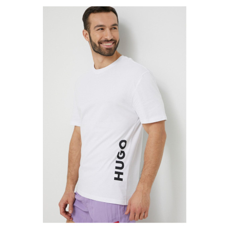 Plážové tričko HUGO biela farba, s potlačou, 50493727 Hugo Boss