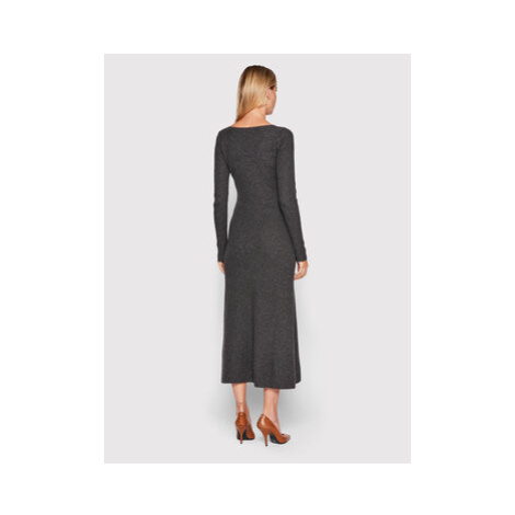 Trussardi Úpletové šaty Archive Ribs 56D00625 Sivá Regular Fit