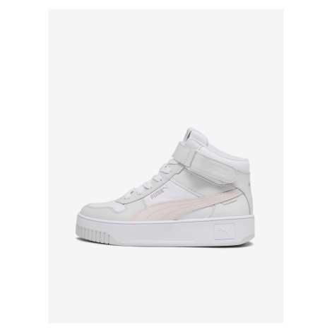 Women's grey ankle sneakers with suede details Puma Carina - Women's