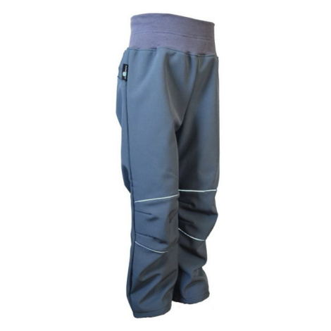 Children's softshell pants - dark gray-reflective