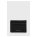 Kožené puzdro na karty Calvin Klein pánske, čierna farba