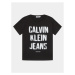 Calvin Klein Jeans Tričko Pixel Logo IB0IB01974 Čierna Relaxed Fit