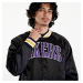 Bomber New Era LA Lakers NBA Applique Satin Bomber Jacket UNISEX Black/ True Purple