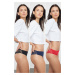 Trendyol Black-Navy-Red 3-Pack Cotton Lace Detailed Brazilian Knitted Panties