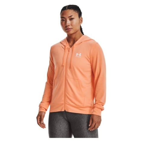 Under Armour RIVAL TERRY FZ HOODIE Dámska mikina, oranžová, veľkosť