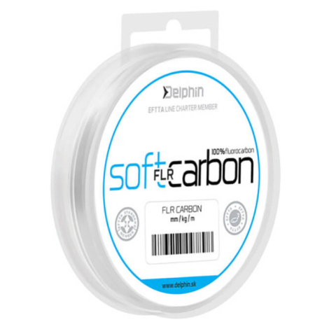 DELPHIN Soft FLR Carbon 100% Fluorokarbón transp priemer 0,148 mm, nosnosť 1,76 kg, balenie 50 m