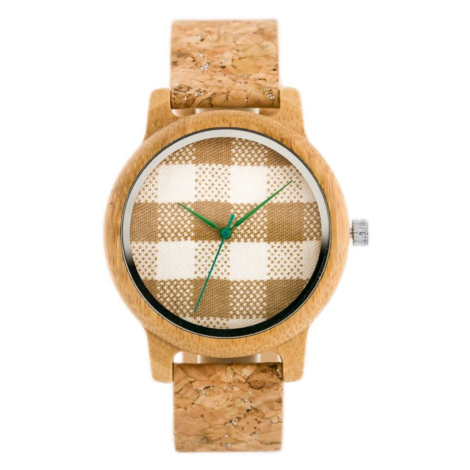 Dámske hodinky DREVENÉ Bobobird - korkowy pasek (zx635a)