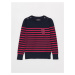 LC Waikiki Girls' Crew Neck Striped Long Sleeve Knitwear Sweater