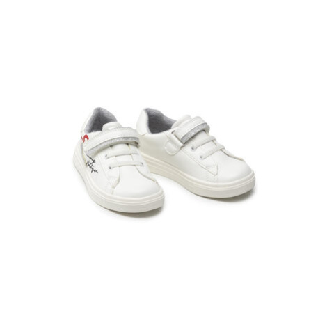 Tommy Hilfiger Sneakersy Low Cut Lace-Up/Velcro Sneaker T1A4-32132-1374 S Biela