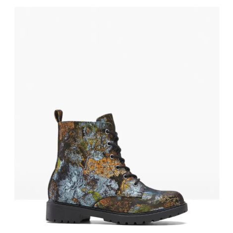 Čižmy na šnurovanie, kvetovaný vzor bonprix