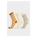 PONOŽKY GANT STRIPE RIB SOCKS 3-PACK LINEN