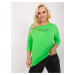 Light Green Casual Plus Size Women's Blouse