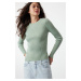 Trendyol Mint Basic Corduroy Knitwear Sweater