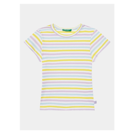 United Colors Of Benetton Tričko 3W5BG10D4 Farebná Slim Fit