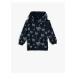 Koton Skull Printed Hooded Sweatshirt Cotton